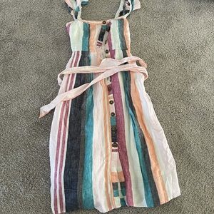 J. Crew multi color midi dress